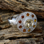 Multi Stone multiple Moroccan 925 Silver multicolor Gemstone Essential  Cocktail Ring Jewelry