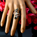 Multi Stone Hepta Russian Silver multicolor Gemstone Classic Cocktail Ring Jewelry