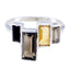 Multi Stone quarter Japanese 92.5 Silver multicolor Gemstone Whisper thin Cocktail Ring Jewelry