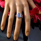 Multi Stone Trilogy Moroccan Silver multicolor Gemstones Featherlight Abstract Ring Jewellery