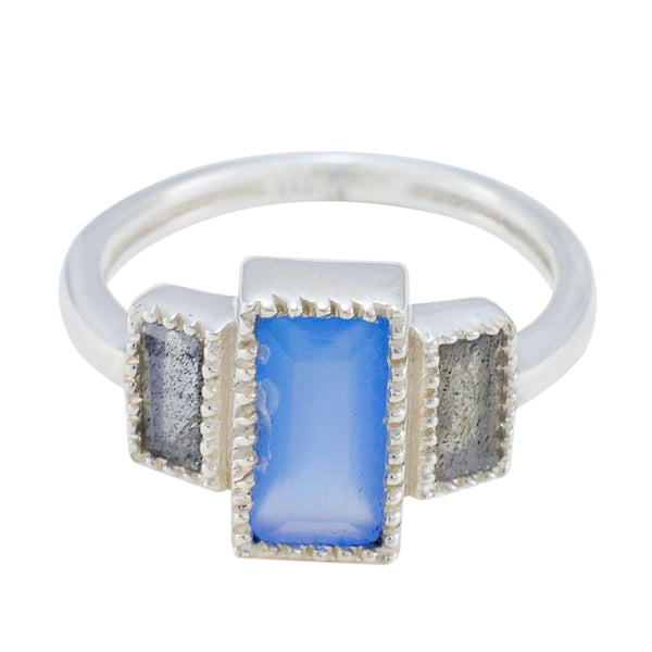 Multi Stone Trilogy Moroccan Silver multicolor Gemstones Featherlight Abstract Ring Jewellery