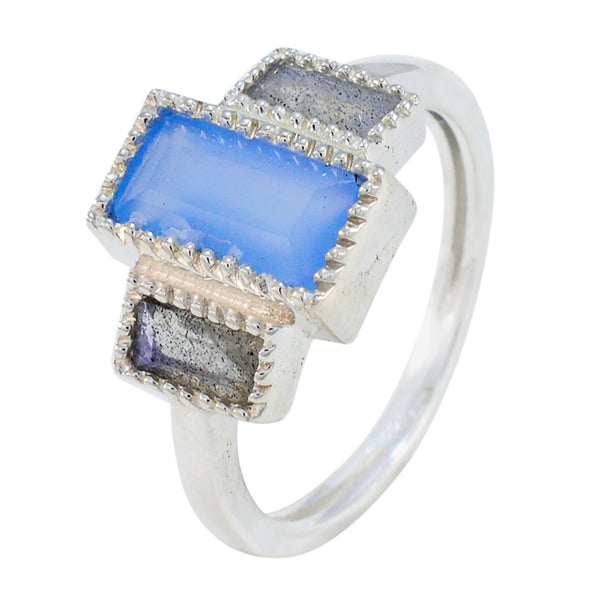 Multi Stone Trilogy Moroccan Silver multicolor Gemstones Featherlight Abstract Ring Jewellery