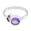 Multi Stone Trilogy Japanese Silver multicolor Gemstone Whisper thin Contemporary Ring Jewellery