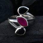 Multi Stone Trilogy Moroccan 925 Silver multicolor Gemstones Mid weight Signet Ring Jewellery