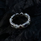 Multi Stone multiple Indian Sterling Silver multicolor Gemstone Minimal Eternity Band Jewelry