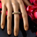 Multi Stone multiple Moroccan 925 Sterling Silver multicolor Gemstone Slim Eternity Band Jewellery