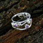 Multi Stone multiple Moroccan Sterling Silver multicolor Gemstones Mid weight Bubble Band Jewelry