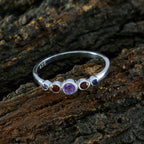 Multi Stone Penta American 925 Sterling Silver multicolor Gemstone Elegant  Feminine Ring Jewelry