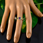 Multi Stone Penta American Silver multicolor Gemstones Delicate Graceful Ring Jewelry