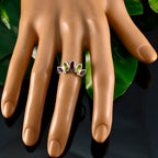 Multi Stone Penta Korean 92.5 Silver multicolor Gemstone Delicate crown Ring Jewellery