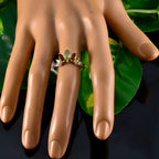 Multi Stone Hepta Korean 925 Silver multicolor Gems Dainty crown Ring Jewellery