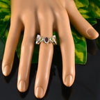 Multi Stone multiple African Sterling Silver multicolor Gemstone Featherlight crown Ring Jewelry