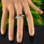 Multi Stone Toi et Moi American 92.5 Silver multicolor Gems Whisper thin Luxurious Ring Jewelry