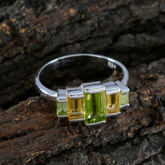 Multi Stone Penta Japanese Silver multicolor Gemstone Whisper thin Sophisticated Ring Jewellery