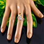 Multi Stone Toi et Moi German 925 Sterling Silver multicolor Gems Tiny Trendy Ring Jewelry