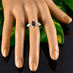 Multi Stone Trilogy Japanese 925 Sterling Silver multicolor Gems Dainty Feminine Ring Jewellery