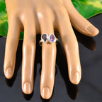 Multi Stone Toi et Moi German Sterling Silver multicolor Gemstones Featherlight Luxurious Ring Jewellery