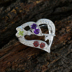 Multi Stone multiple German Silver multicolor Gemstone Tiny Romantic Ring Jewelry