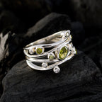 Multi Stone multiple African 925 Silver multicolor Gems Mid weight Feminine Ring Jewelry