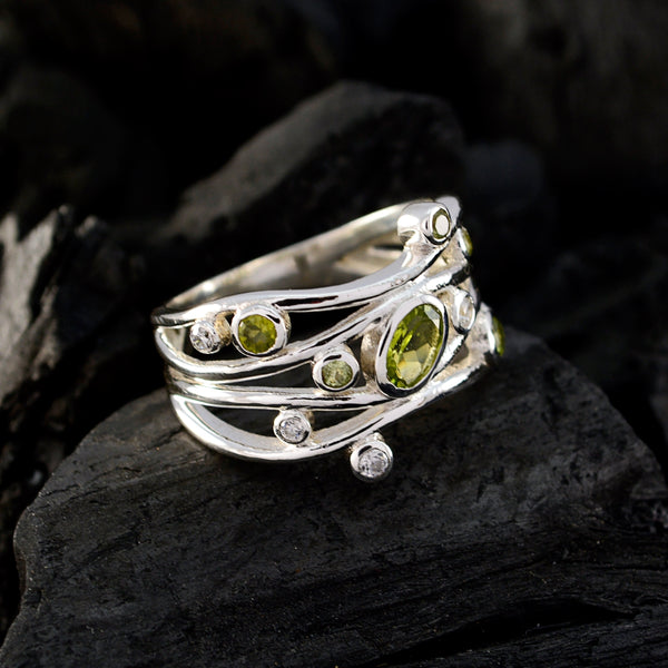 Multi Stone multiple African 925 Silver multicolor Gems Mid weight Feminine Ring Jewelry
