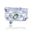 Multi Stone multiple African 925 Silver multicolor Gems Mid weight Feminine Ring Jewelry
