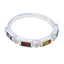 Multi Stone quarter Japanese 92.5 Silver multicolor Gemstones Dainty Trendy Band Jewelry