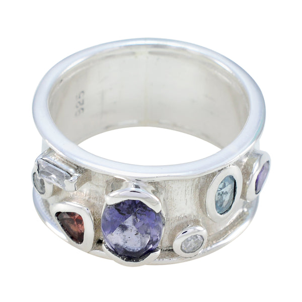 Multi Stone mehrere indische Silber mehrfarbige Edelsteine Vielseitiger Bubble Band Schmuck
