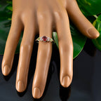 Multi Stone Trilogy Turkish Silver multicolor Gemstones Delicate Abstract Ring Jewelry