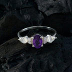 Multi Stone Trilogy Japanese Sterling Silver multicolor Gemstones Delicate Feminine Ring Jewelry