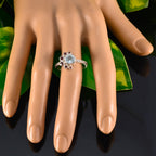 Multi Stone Hepta Japanese 925 Sterling Silver multicolor Gems Whisper thin Fairytale Ring Jewelry