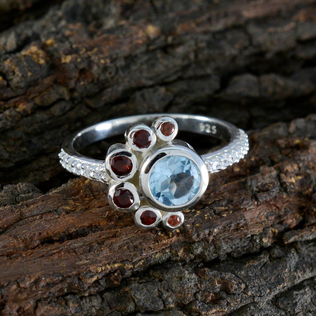 Multi Stone Hepta Japanese 925 Sterling Silver multicolor Gems Whisper thin Fairytale Ring Jewelry