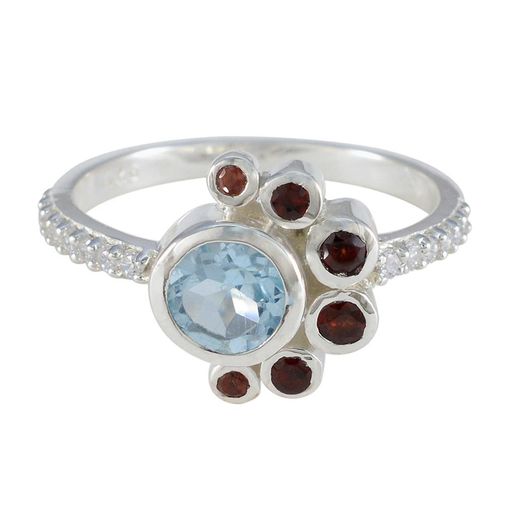 Multi Stone Hepta Japanese 925 Sterling Silver multicolor Gems Whisper thin Fairytale Ring Jewelry