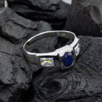 Multi Stone Trilogy African 92.5 Silver multicolor Gemstones Tiny Fairytale Ring Jewelry