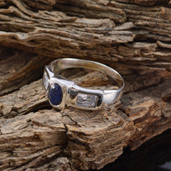 Multi Stone Trilogy African 92.5 Silver multicolor Gemstones Tiny Fairytale Ring Jewelry