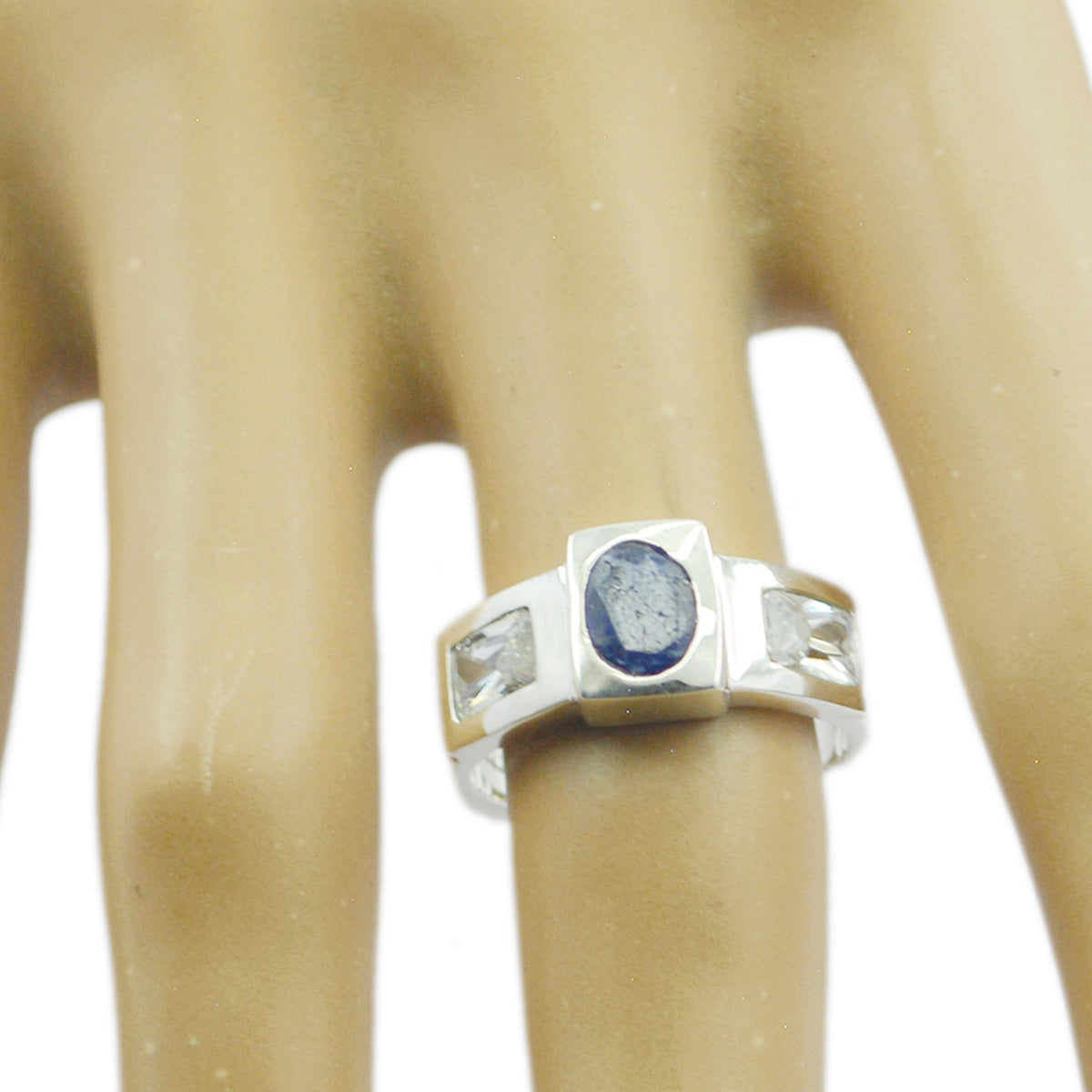 Multi Stone Trilogy African 92.5 Silver multicolor Gemstones Tiny Fairytale Ring Jewelry Второстепенное изображение товара