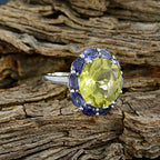 Multi Stone multiple Russian 92.5 Silver multicolor Gemstone Eye catching Cocktail Ring Jewellery