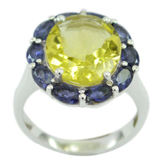 Multi Stone multiple Russian 92.5 Silver multicolor Gemstone Eye catching Cocktail Ring Jewellery