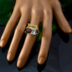 Multi Stone Trilogy French Silver multicolor Gemstones Classic Trendy Ring Jewelry