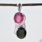 Multi Stone Mid-weight Moroccan 925 Silver Toi et Moi Amelia Fairytale multicolor Pendant Jewelry