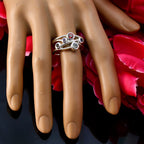 Multi Stone Penta Russian Sterling Silver multicolor Gems Classic Sophisticated Ring Jewellery