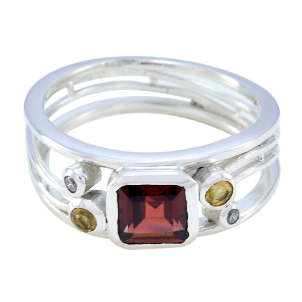Multi Stone Penta African 925 Silver multicolor Gems Minimal Boho Ring Jewelry