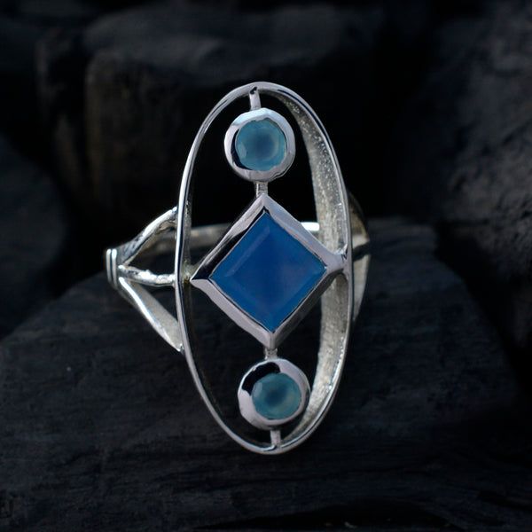 Multi Stone Trilogy Russian Sterling Silver multicolor Gemstones Slim Glamorous Ring Jewelry