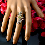 Multi Stone Hepta African 925 Sterling Silver multicolor Gems Classic Cocktail Ring Jewellery