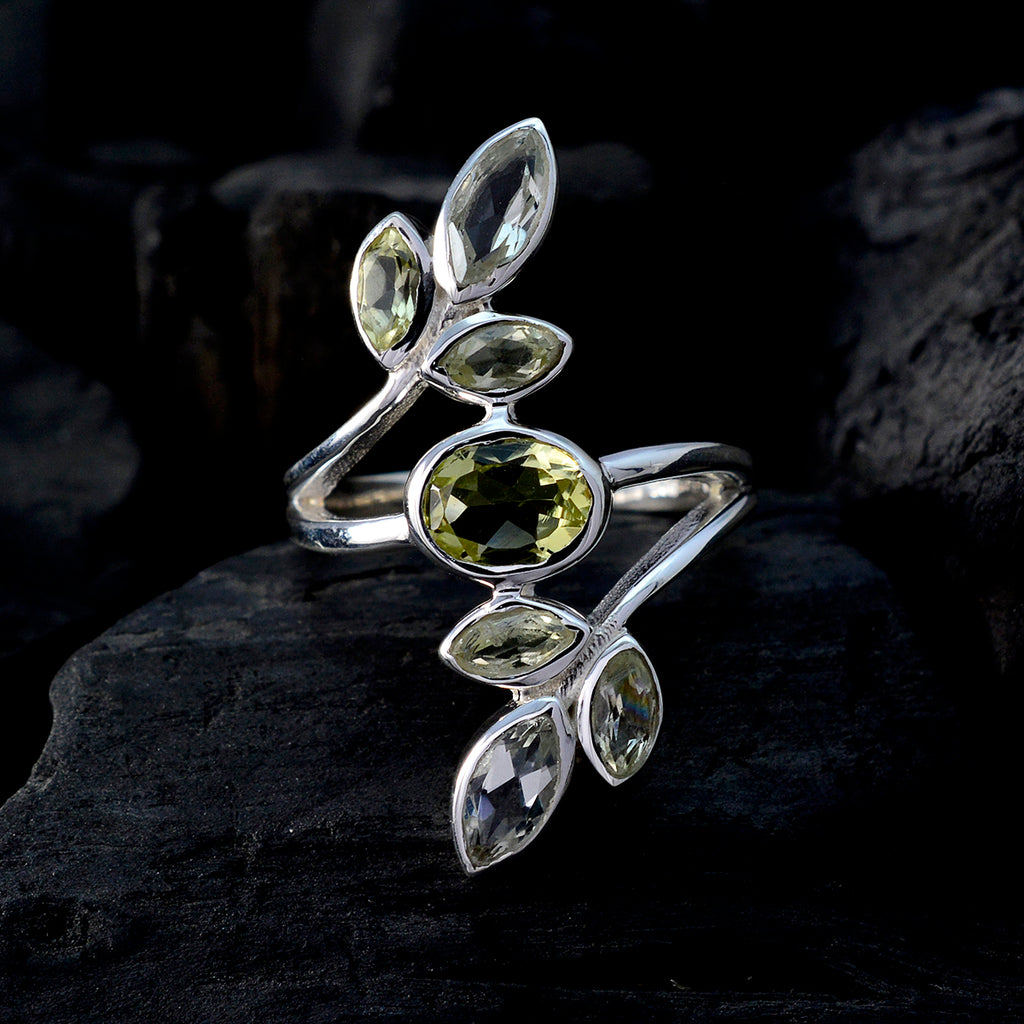 Multi Stone Hepta African 925 Sterling Silver multicolor Gems Classic Cocktail Ring Jewellery