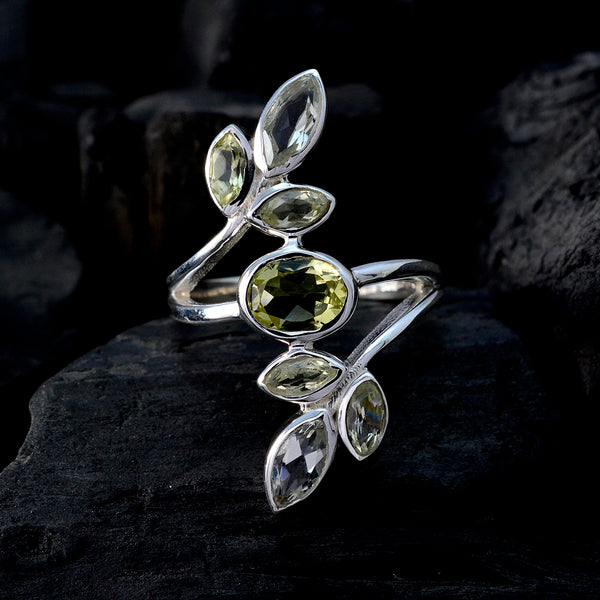 Multi Stone Hepta African 925 Sterling Silver multicolor Gems Classic Cocktail Ring Jewellery