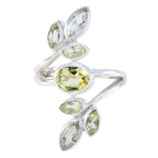 Multi Stone Hepta African 925 Sterling Silver multicolor Gems Classic Cocktail Ring Jewellery