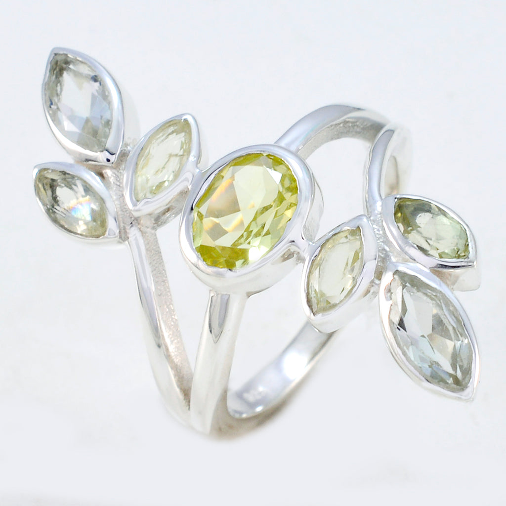 Multi Stone Hepta African 925 Sterling Silver multicolor Gems Classic Cocktail Ring Jewellery