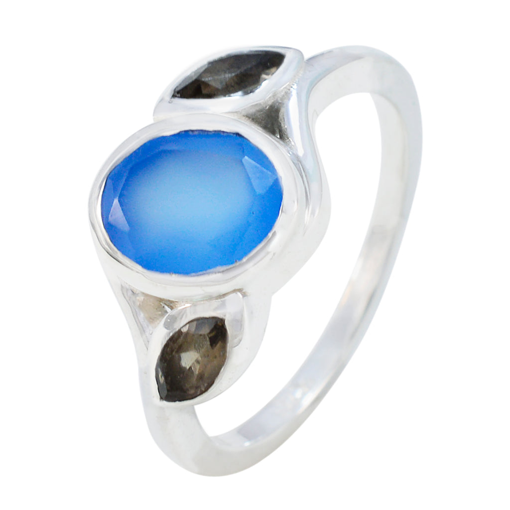 Multi Stone Trilogy Russian Sterling Silver multicolor Gemstones Slim Feminine Ring Jewellery