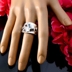 Multi Stone multiple French 925 Sterling Silver multicolor Gemstone Eye catching Abstract Ring Jewellery