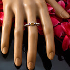 Multi Stone Trilogy Japanese Silver multicolor Gemstones Delicate Contemporary Ring Jewellery